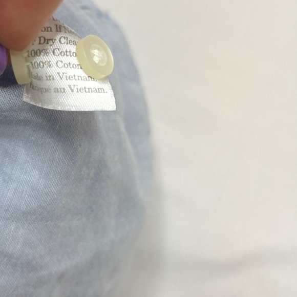 Everlane Girls Blue Button Down Casual Shirt Size 14 - Picture 6 of 8